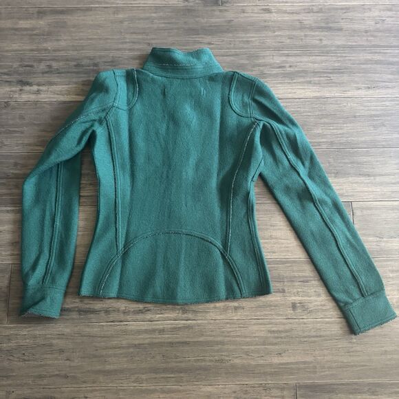 Frauenschuh All 100% Wool Jacket Womens Small Teal Green Coat Zip Up EUC - Picture 6 of 11